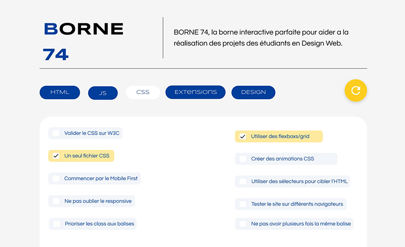 capture d'écran du site annexe avec des rappels et outils à intégrer dans un site web.